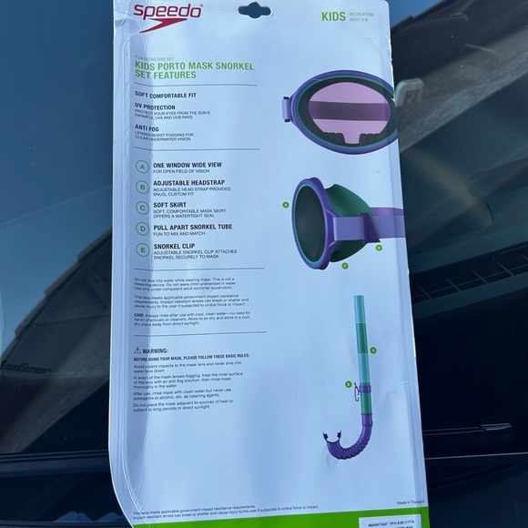 Speedo Kids Fun Retro Dive Set - Blue and Green - Picture 2 of 4